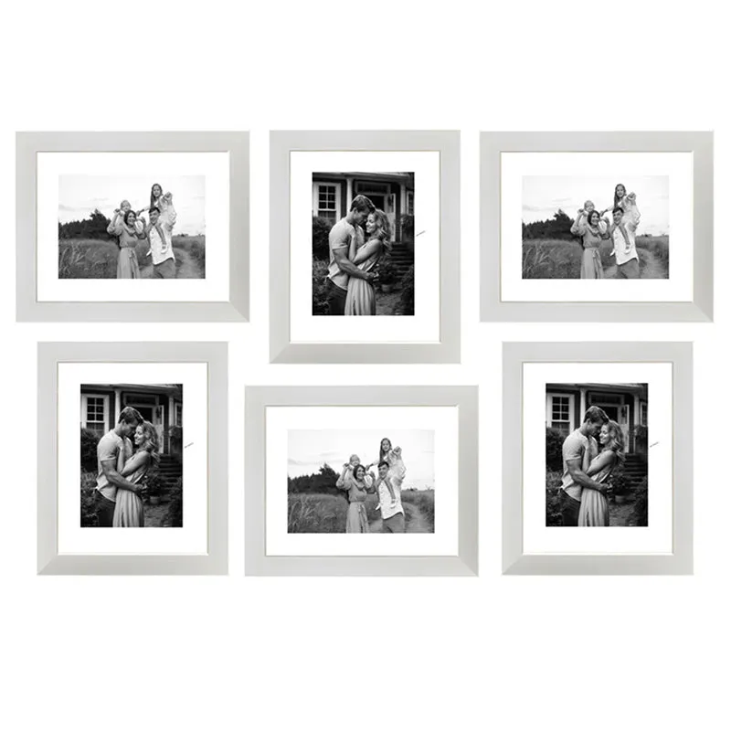 Willow Weave Rectangle Photo Frame (White) - Set Of Six media 7