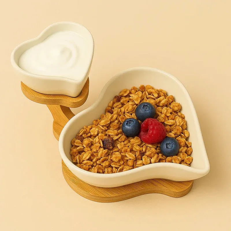 Nexa Heart Ceramic Serving Platter - Set Of Two media 4