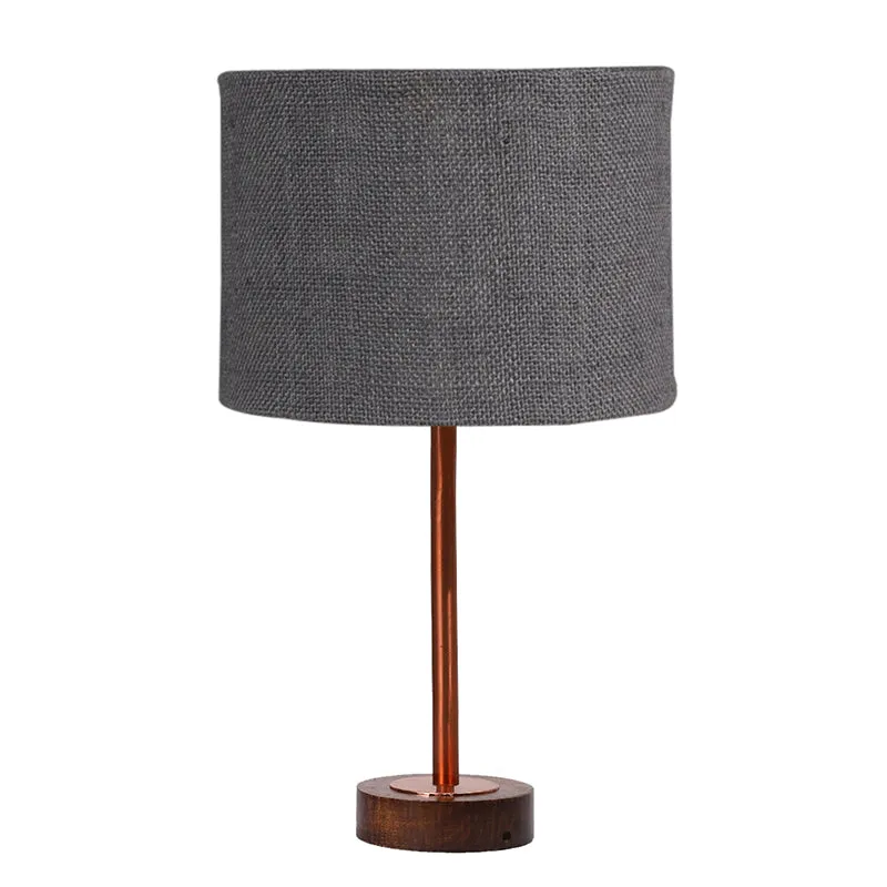 Sienna I Rodin Wooden Table Lamp - Grey,Copper,Brown media 4