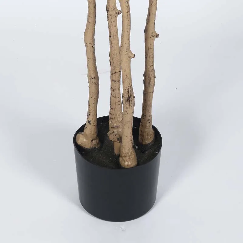 Faux Lush Fiddle Leaf Fig Plant With Black Plastic Pot - 6 Feet media 5