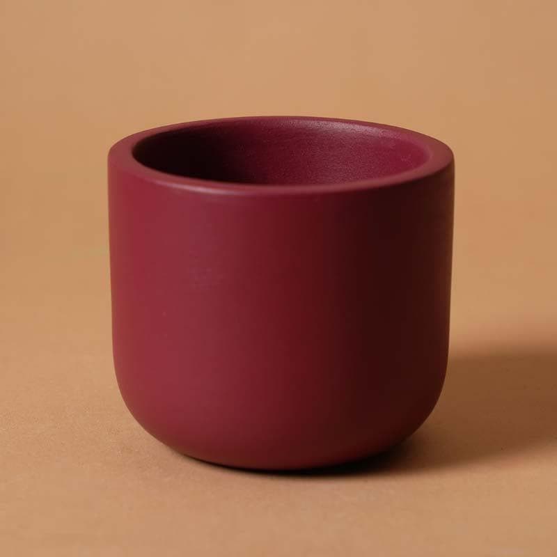 Elegant Terracotta Purple Planter Pot media 5