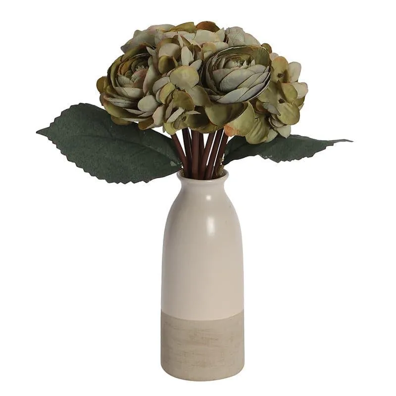 Faux Peonia Floral Bunch - Green media 3