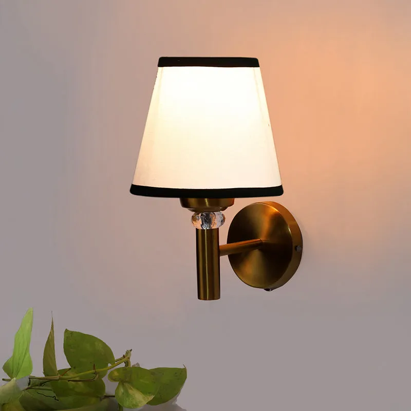 Aquilla Edge Steel & Cotton Wall Lamp - White media 5