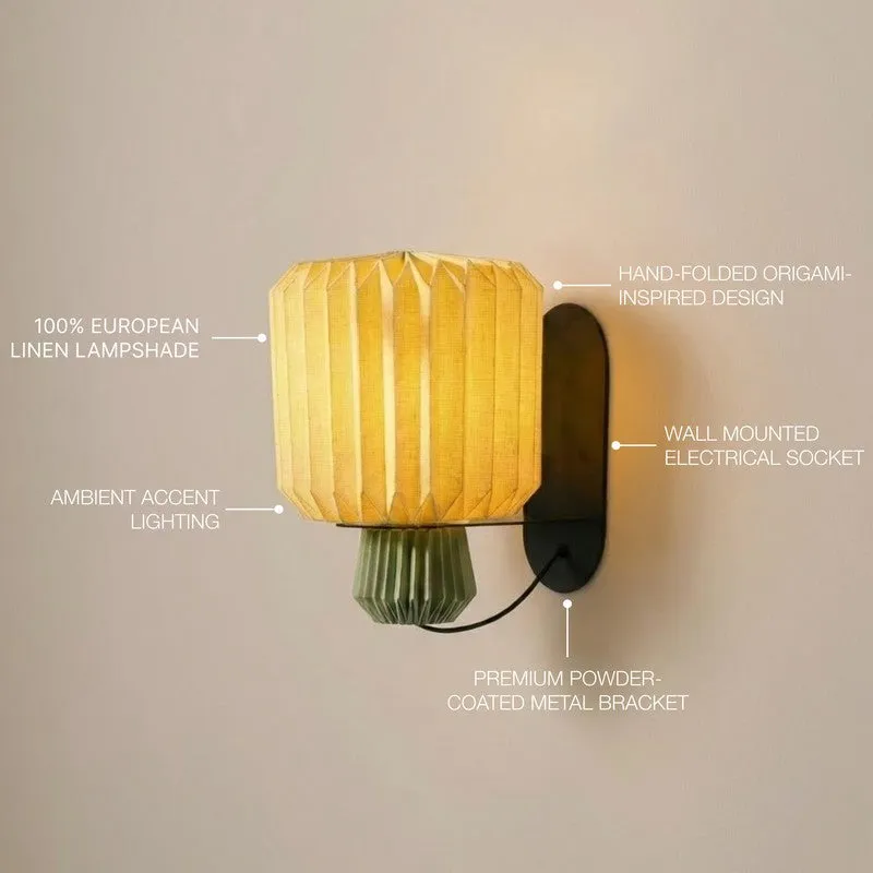 Fig Living Lumi Linen Fold Sconce media 9