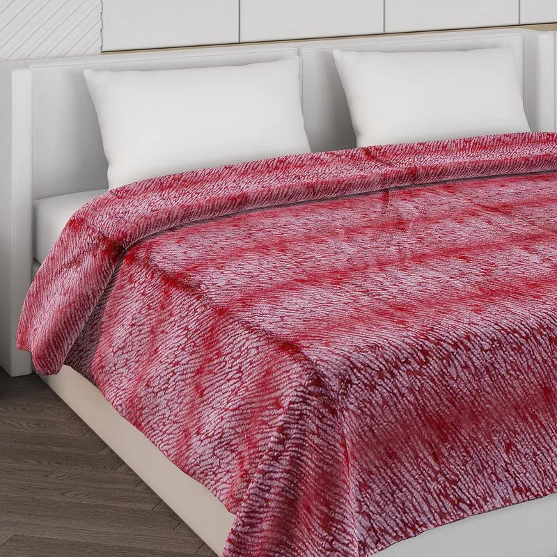 Monte Carlo Azure Dreamscape Blanket (Red) - 850 GSM media 5