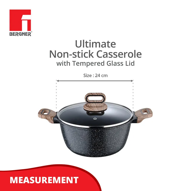 Bergner Ultimate Marble Non-Stick Casserole With Lid - 3800 ML media 7