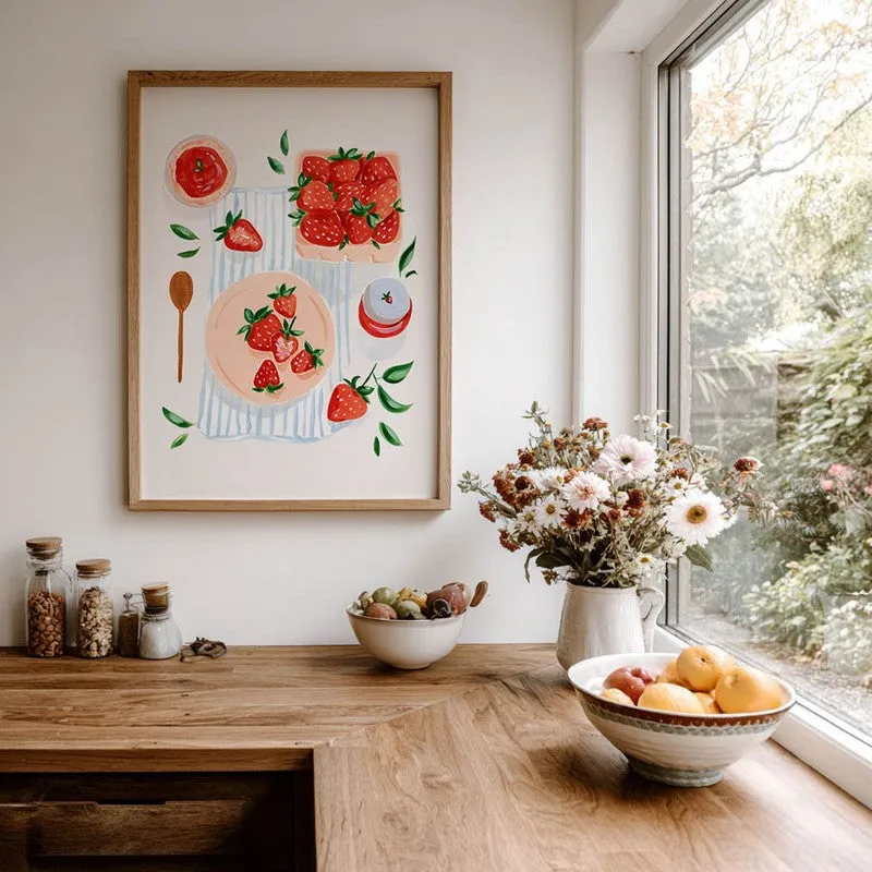 Berry Fusion Archival Canvas Wall Art - Brown media 8