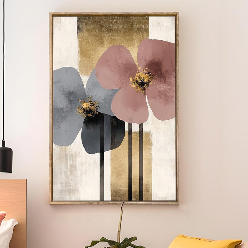 Fragile Fleur Canvas Floral Wall Art With Frame media 5