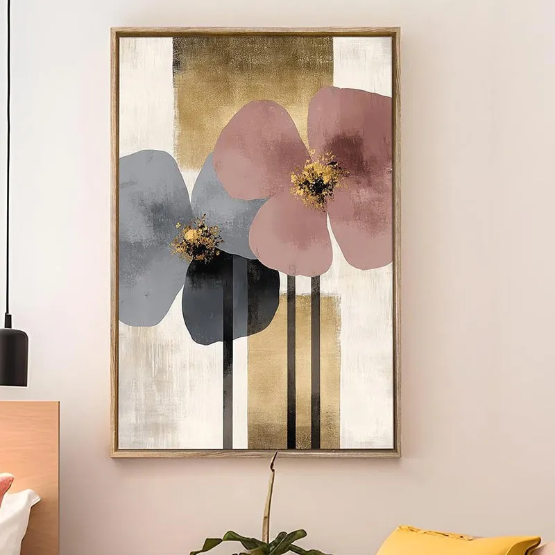 Fragile Fleur Canvas Floral Wall Art With Frame media 5