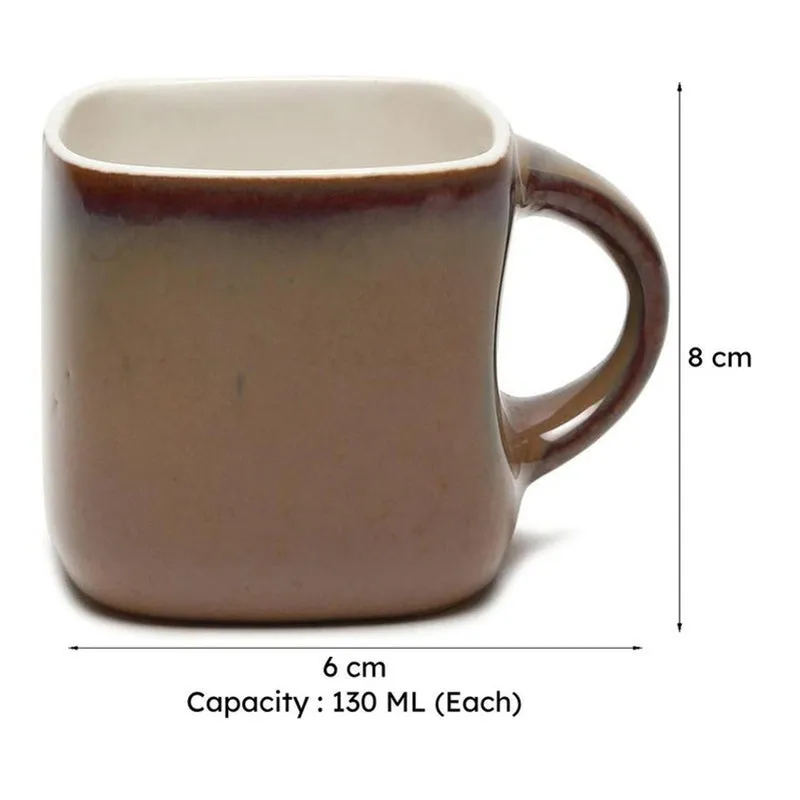 Gleam Ceramic Tea Cup (130 mL Each) - Set Of Six - 7