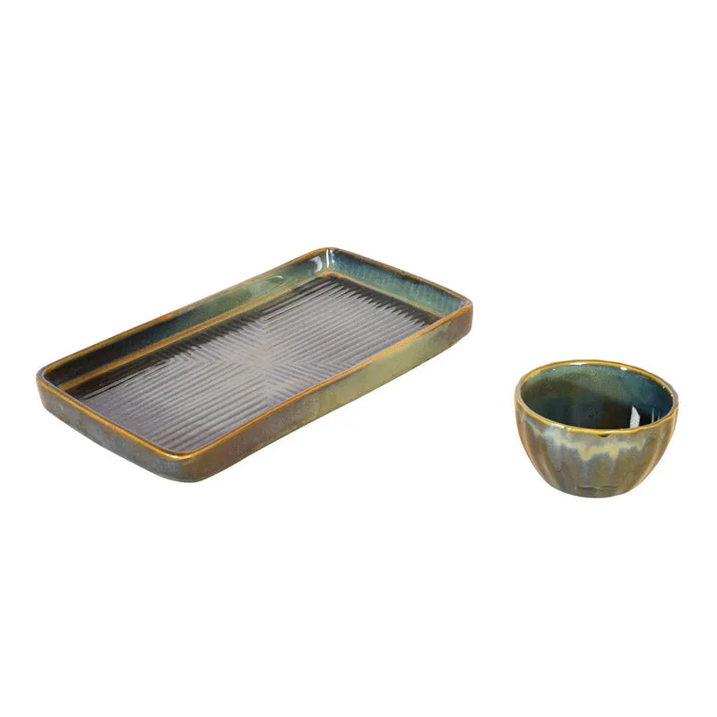 Infantof Ceramic Serving Bowl With Tray - Four Piece Set media 4
