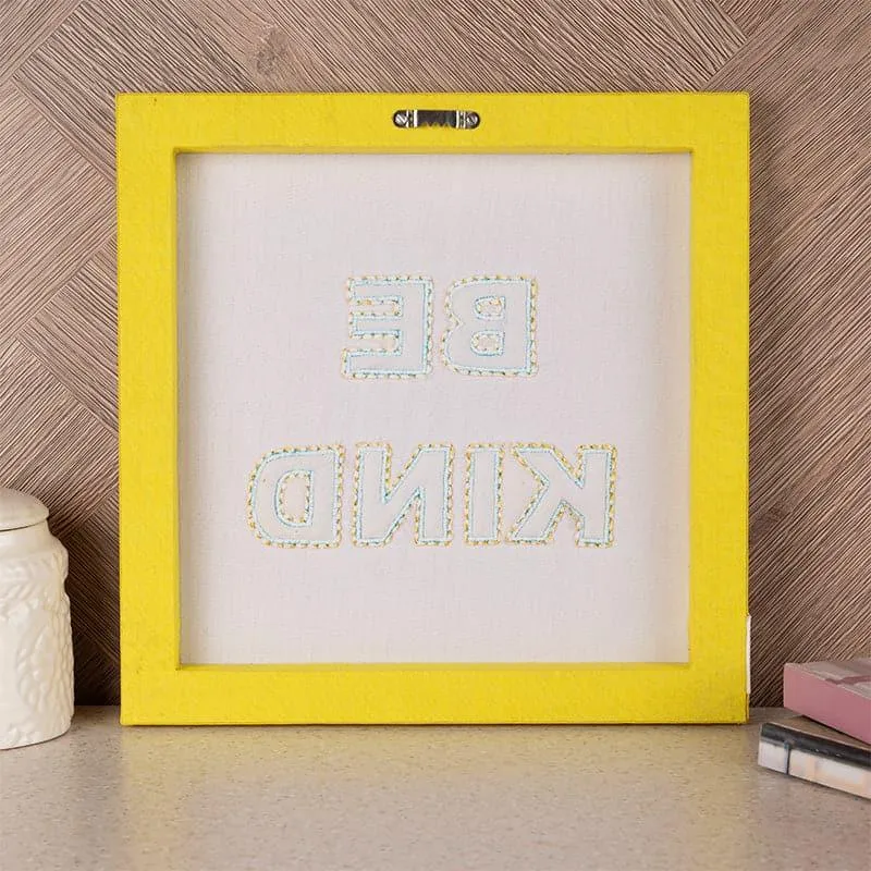 Be Kind Motivational MDF & Fabric Wall Accent media 4