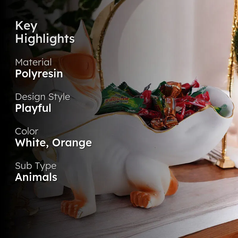 Sir Barks-a-lot Painted Polyresin Show Piece - White media 2