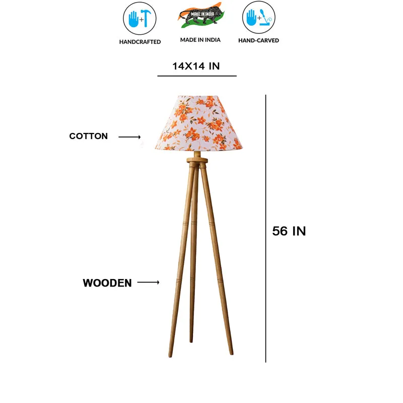 Fleura Cone Tripod Floor Lamp - Orange media 6