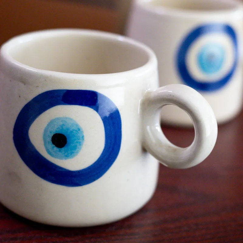 Eyespresso Ceramic Coffee Mug (400 mL Each) - Set of Two media 6