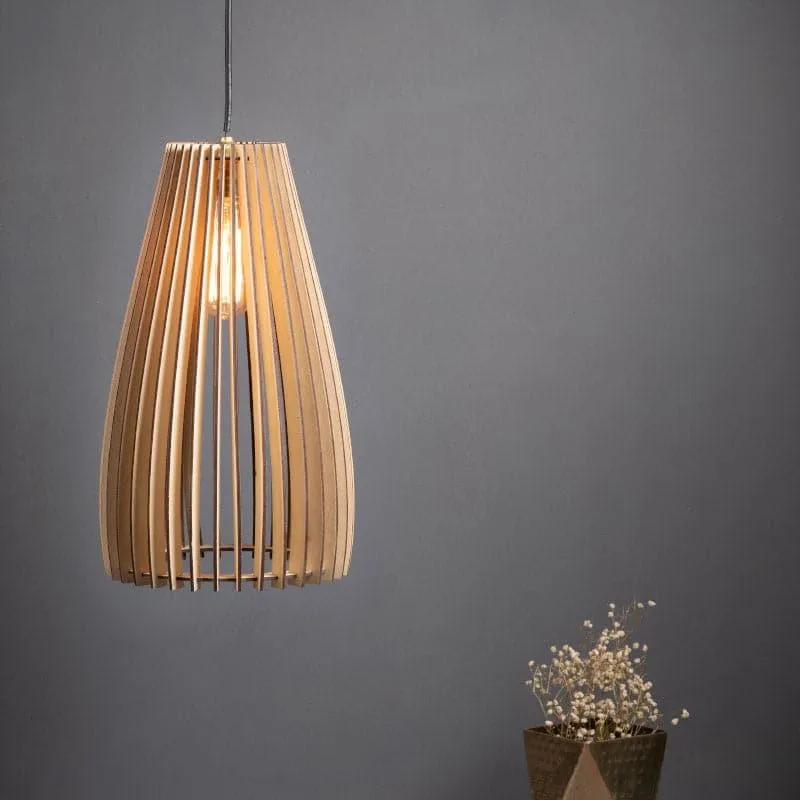 Emika Wooden Ceiling Lamp media 1