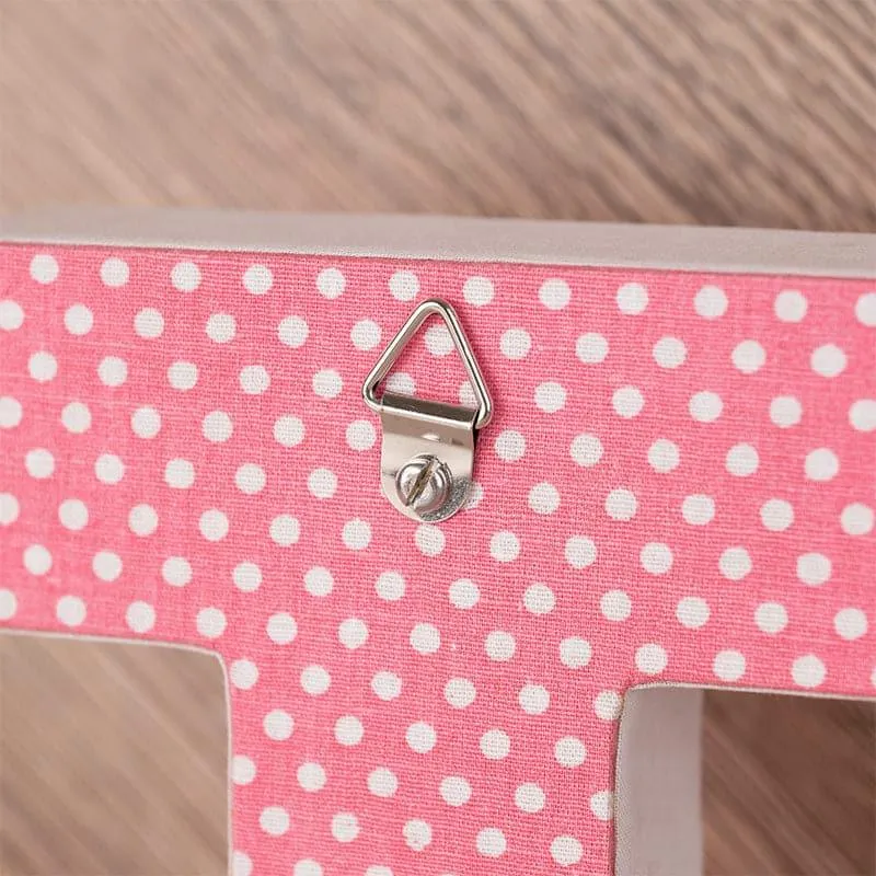 Alphabet I Polka MDF & Fabric Wall Accent media 4
