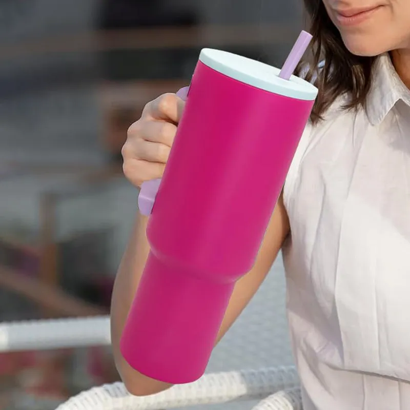 Sipsation Stainless Steel Tumbler (1200 ML) - Pink media 7