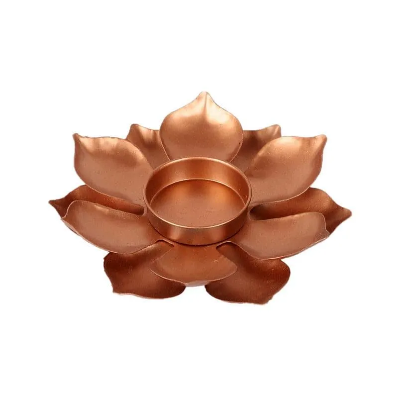 Ethnic Flower Tealight Holder - Set Of Four media 3