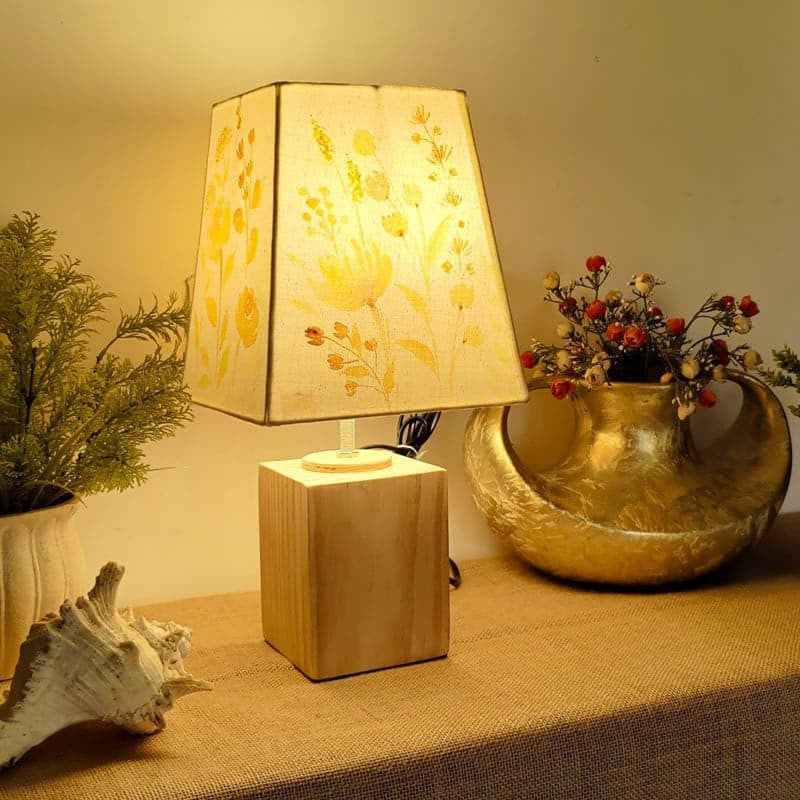 Fadana Empire Handpainted Fabric Table Lamp - Multicolor