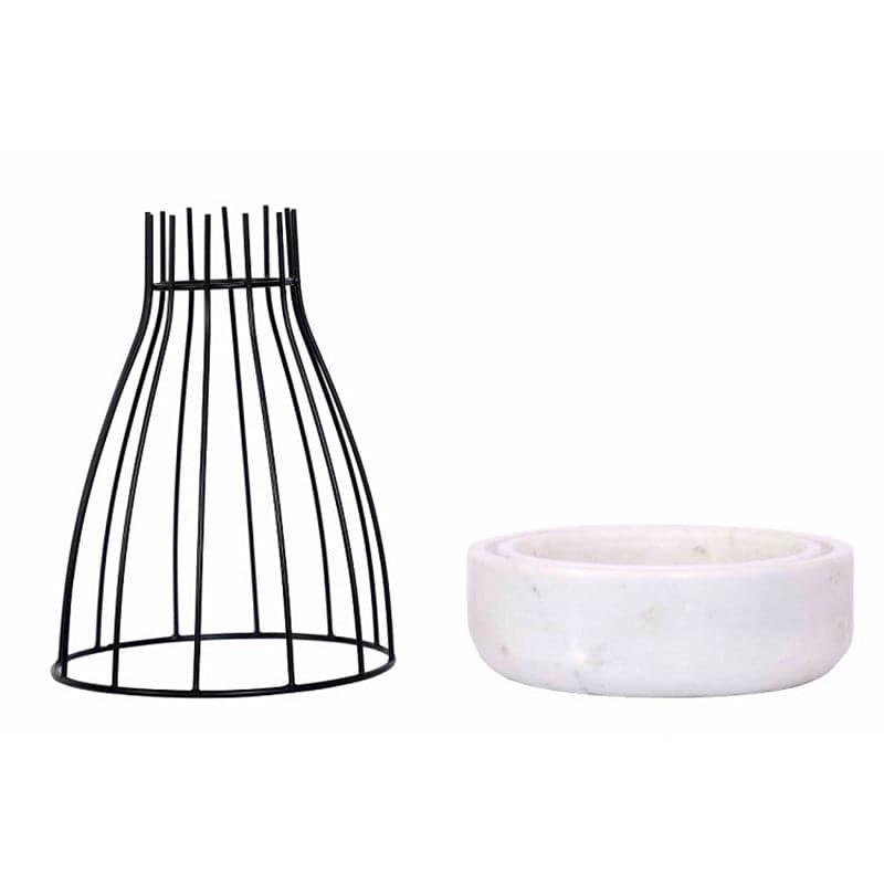 Black Dome Eartha Hand Crafted Marble Planter - White media 4
