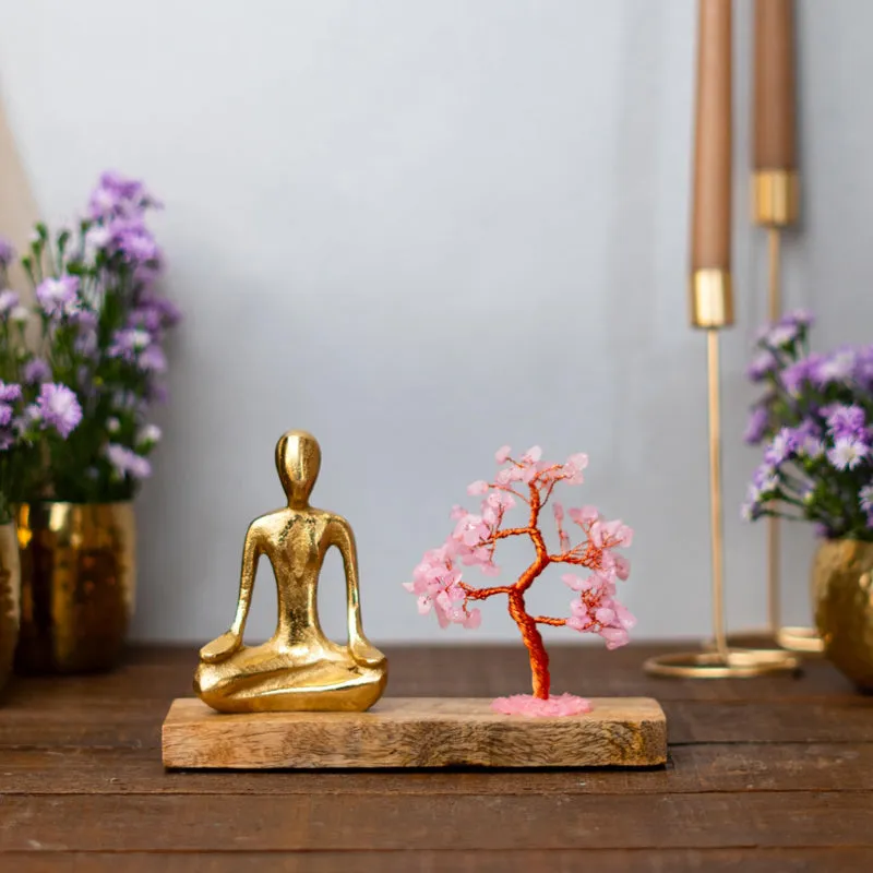 Bodhi Meditation Showpiece - Rose Quartz media 4