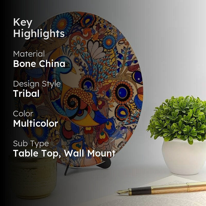 Peacock Admiration Decorative Plate media 2