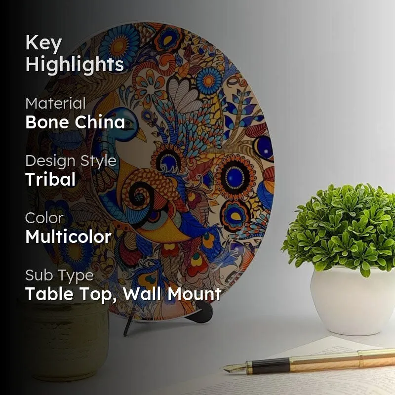Peacock Admiration Decorative Plate media 2