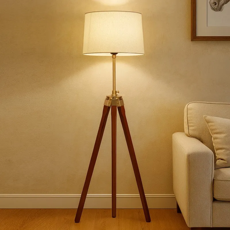 Luma Rise Wooden Tripod Floor Lamp media 1