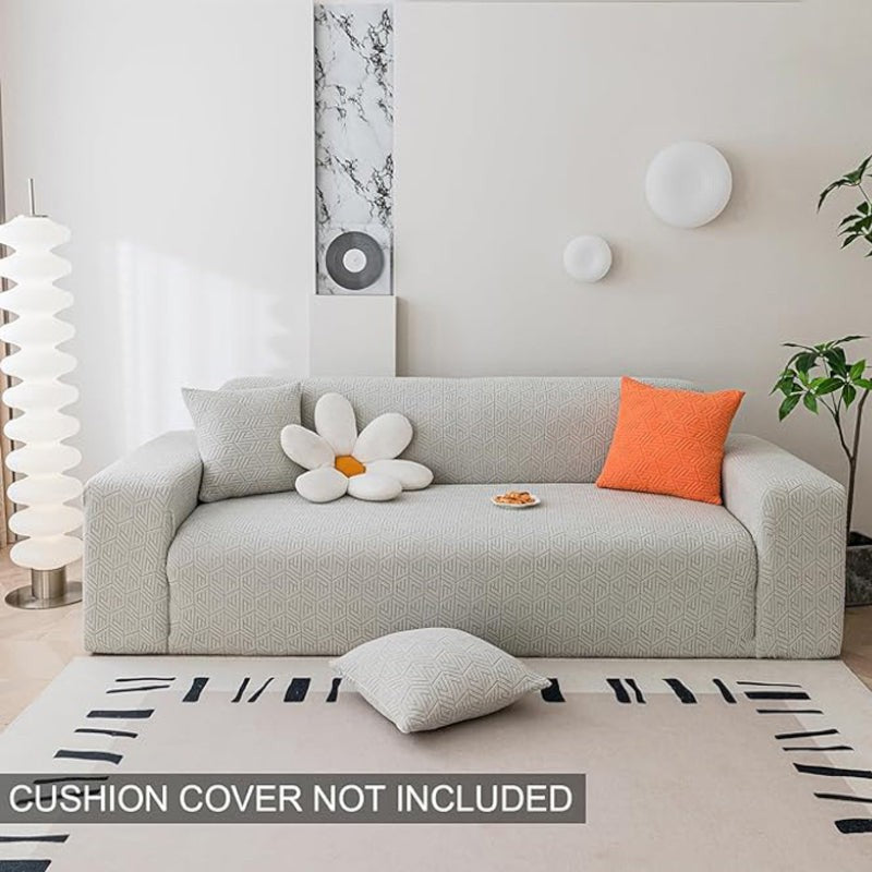 Luna Jacquard Sofa Cover - Smoke image 4