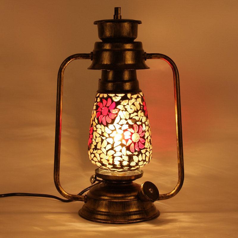 Phoolkari Mosaic Lantern Iron Table Lamp media 4