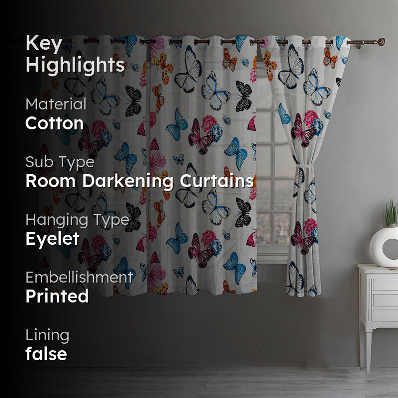 Titli Dreams Room Darkening Curtain - Set Of Three media 2