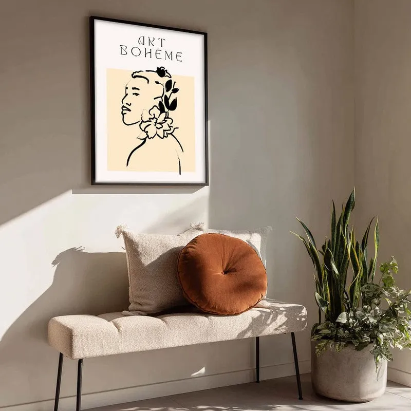 Serene Florals Canvas Wall Painting With Black Frame media 4