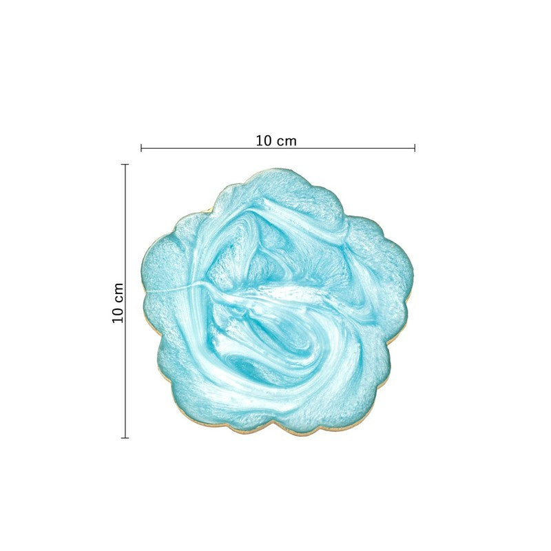 LuxeEdge Decorative Coasters (Blue) - Seven Piece Set media 7