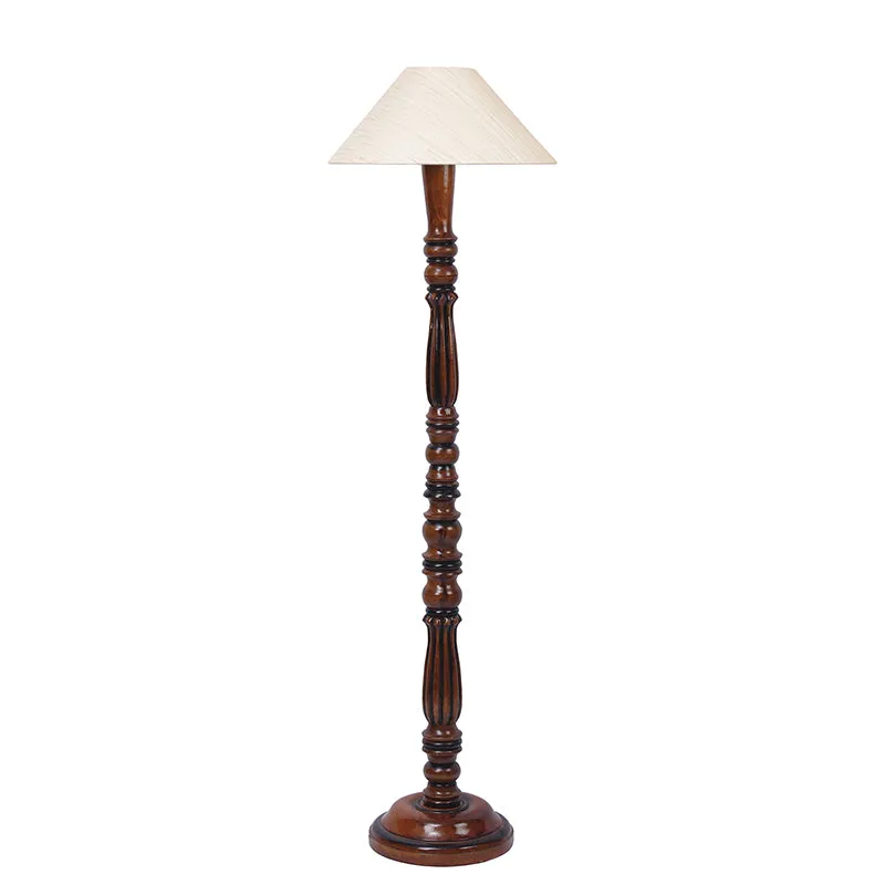 Krida Vintage Wooden Floor Lamp - Off-White media 3