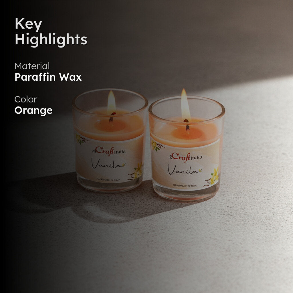 Seema Vannilla Scented Candle - Set Of Two media 3