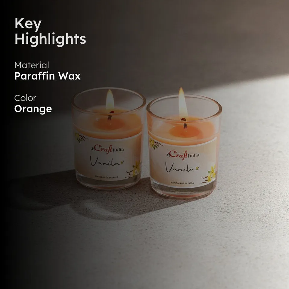 Seema Vannilla Scented Candle - Set Of Two media 3
