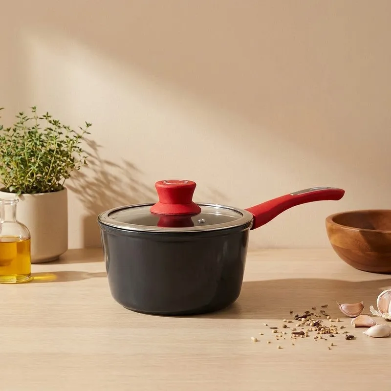 Salford Forged Non Stick Saucepan with Glass Lid (Black) - 1700 mL media 1