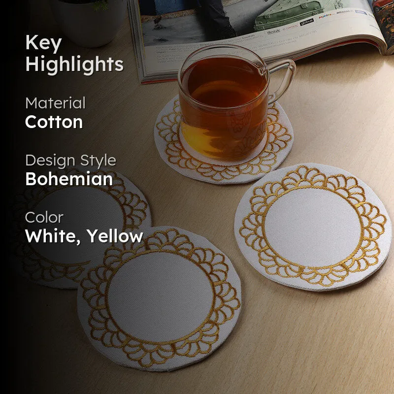 Ethno Edge Coaster (Yellow) - Set Of Four media 2