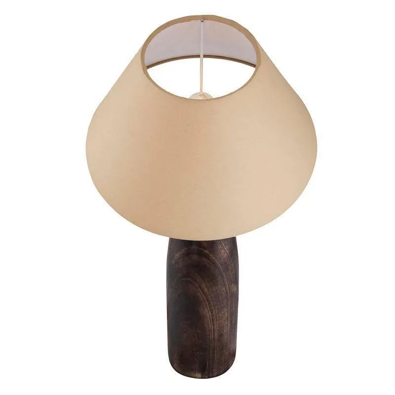 Harmony Glimpse Fabric Table Lamp With Conical Shade - Beige,Brown media 4