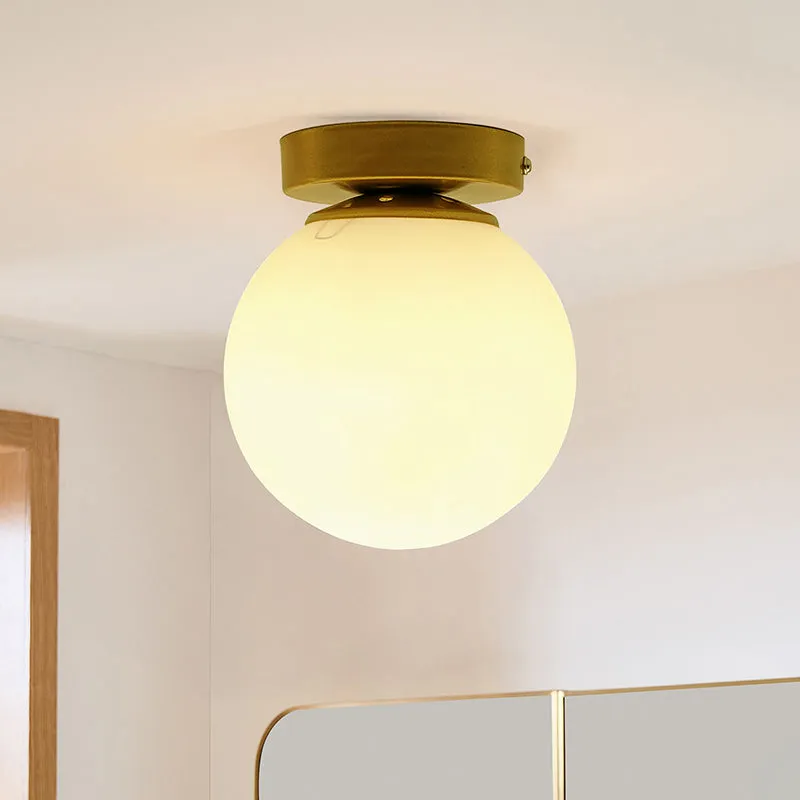 Orbum Glass Ceiling Lamp - White media 1