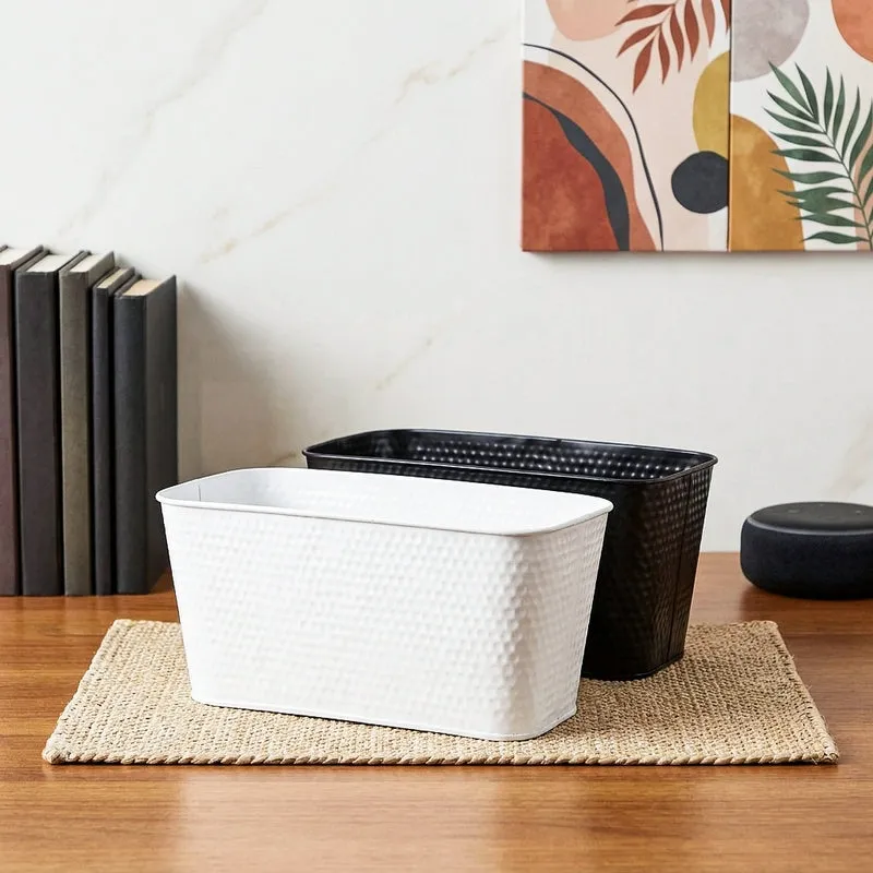 Grow Greens Planter (Black & White) - Set Of Two media 1