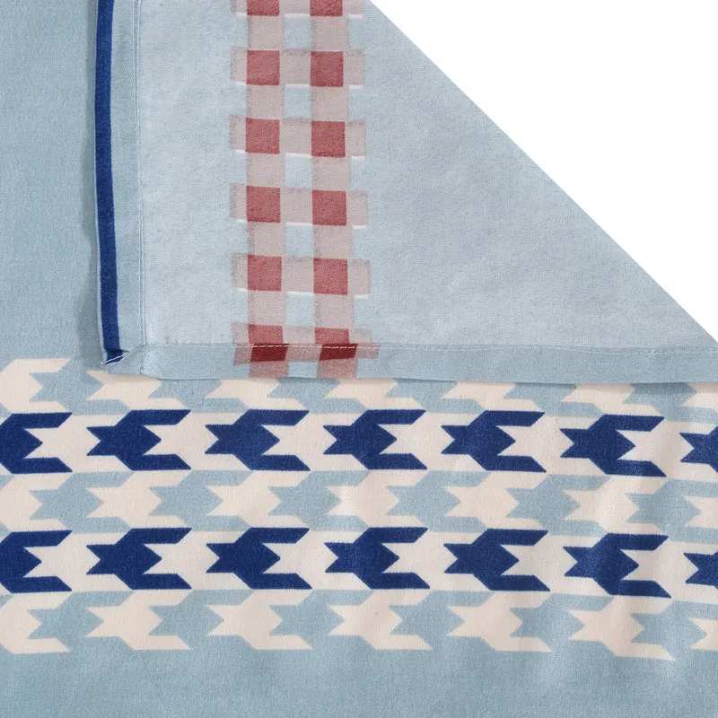 Blue Geometrica Diwan Set - Six Piece Set media 6