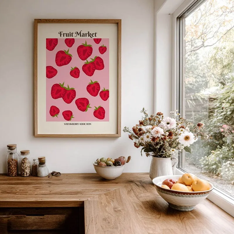 Berry Bliss Archival Canvas Wall Art - Brown media 8