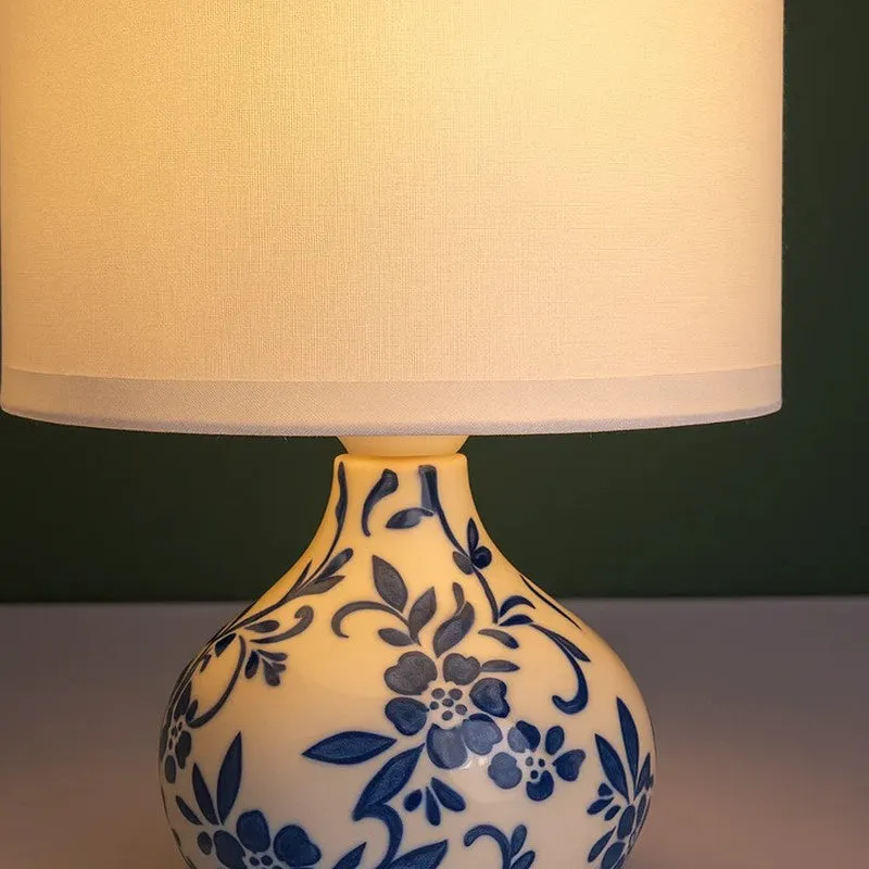 Imperialis Ceramic Table Lamp - White,Blue media 4