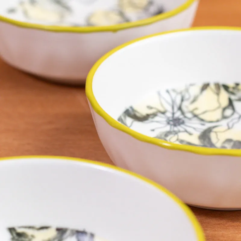 Aqua Leaf Porcelain Platter - Four Piece Set media 5