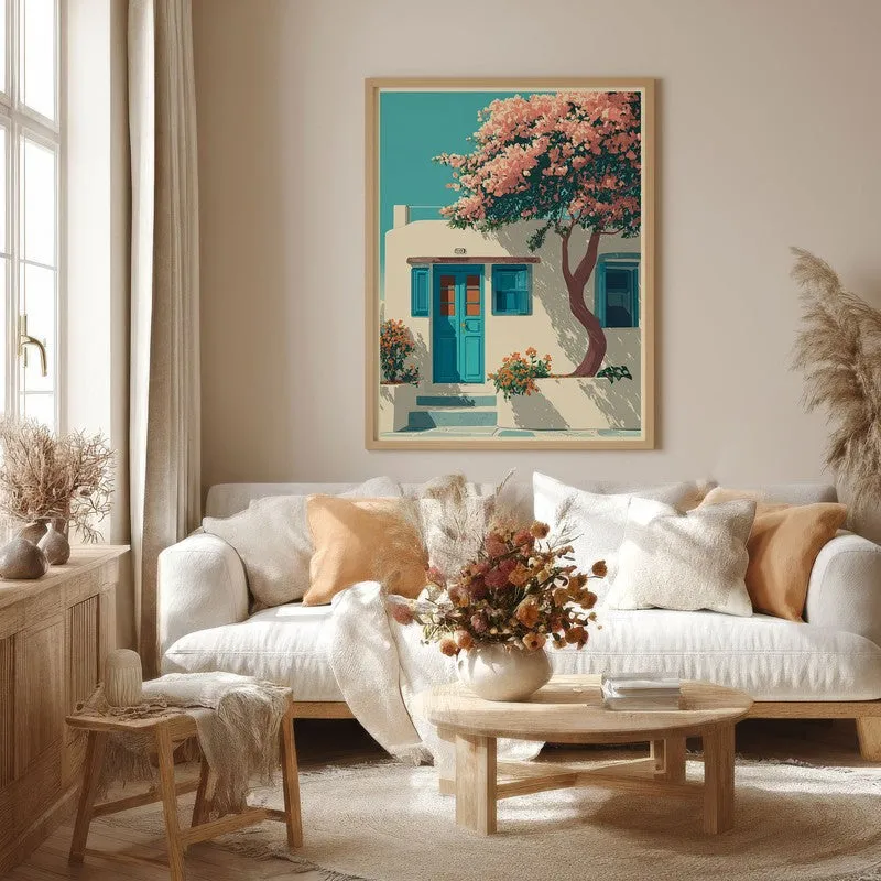Blossom Tree Canvas Wall Painting - Brown Frame media 4