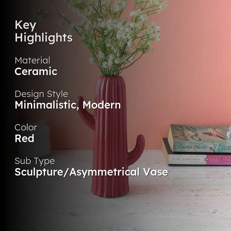 Red Cactus Vase media 2