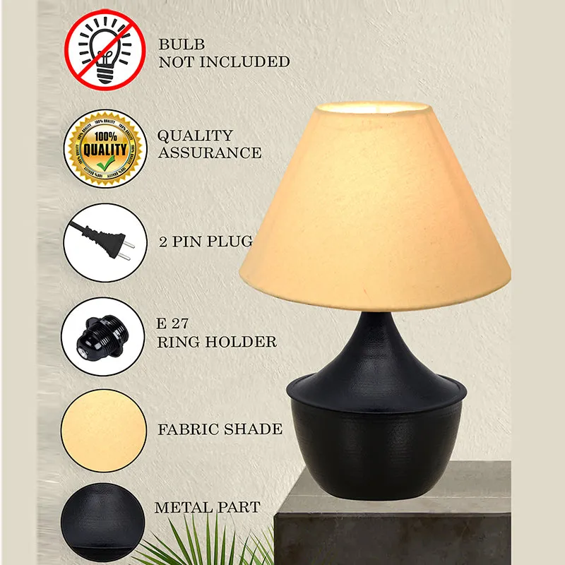Obliqe Metal Table Lamp - Ivory,Black media 5