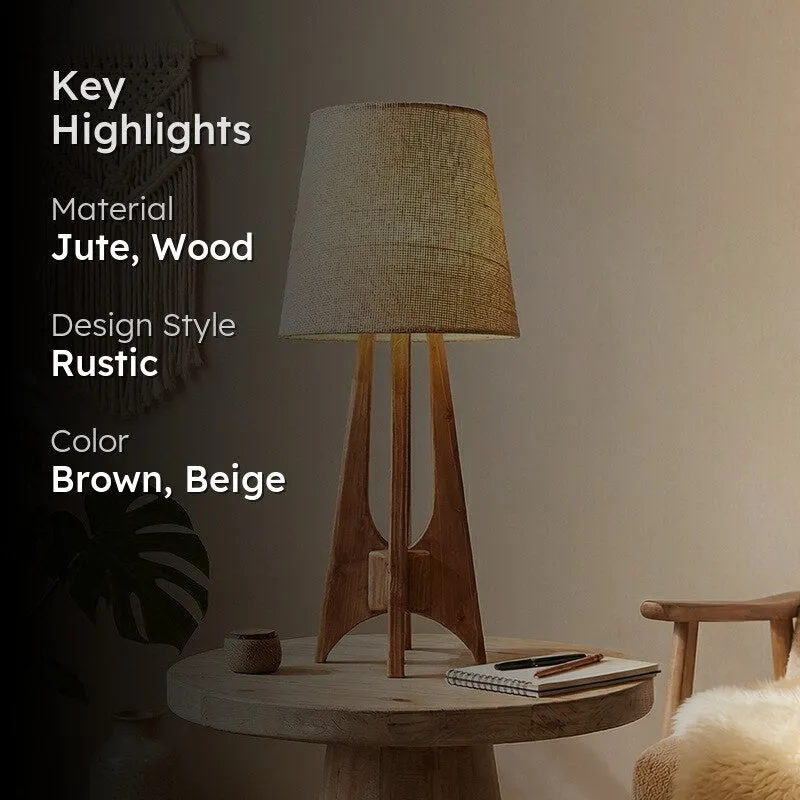 Lyonesse Jute Table Lamp - Brown,Beige media 2
